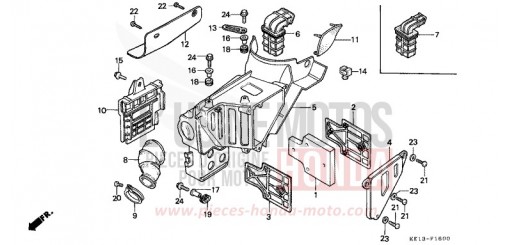 FILTRE A AIR MTX125RWF de 1985